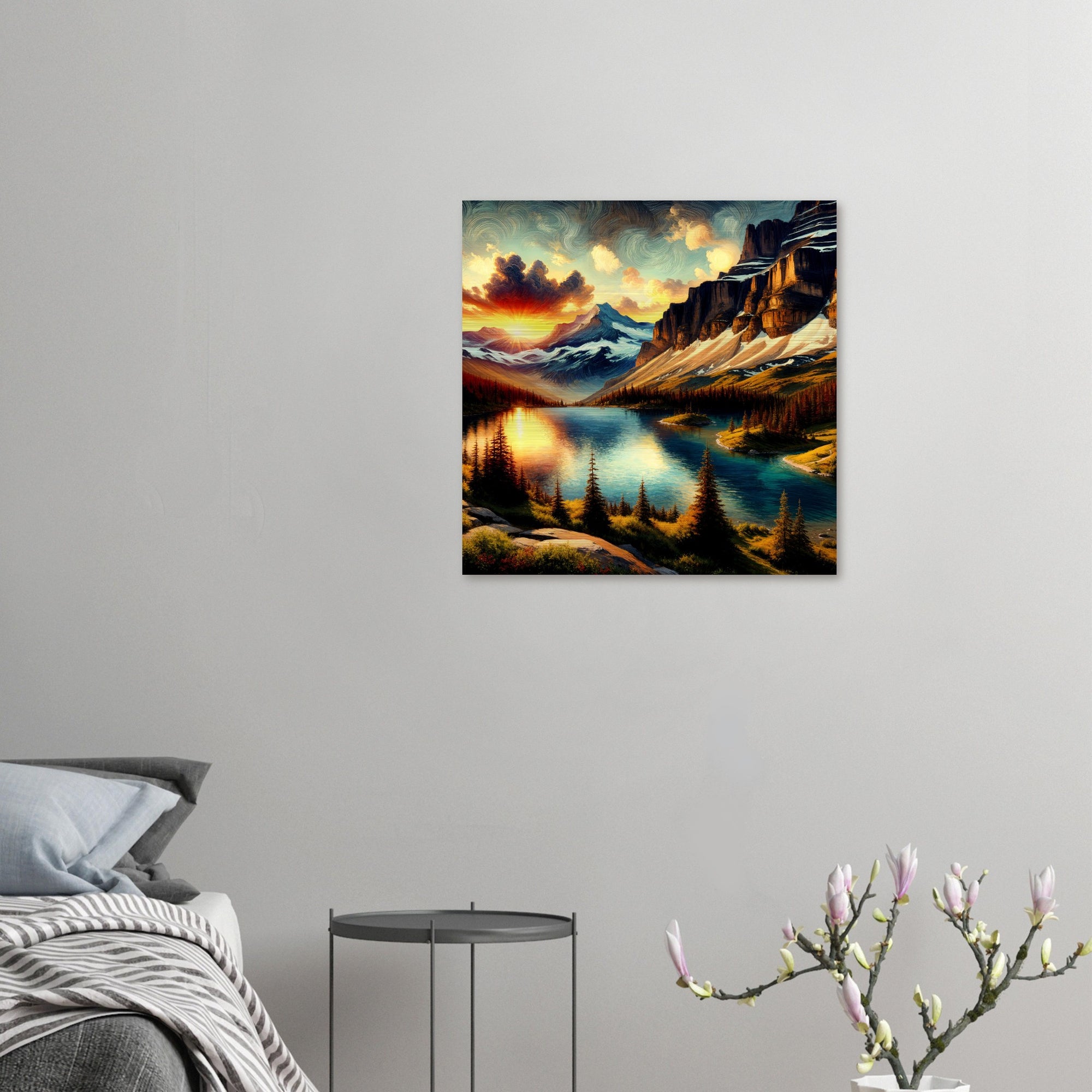Brushed Aluminium Print of Bachsee | Canvas Pictures