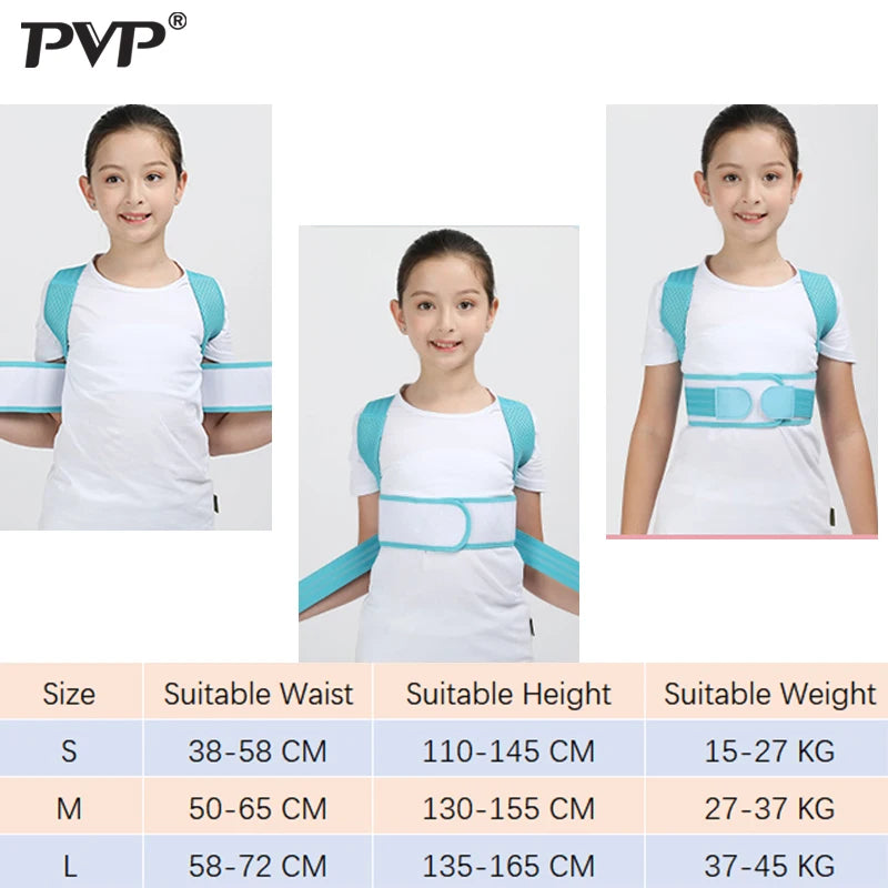 Children Adjustable Posture Corrector Back Support Brace – PVP