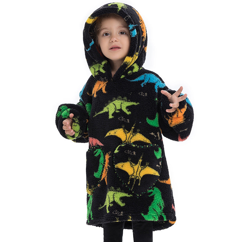 Kids Oversized Wearable Blanket Hoodie Sweatshirt – +20 Cute Designs Bomb Avocado