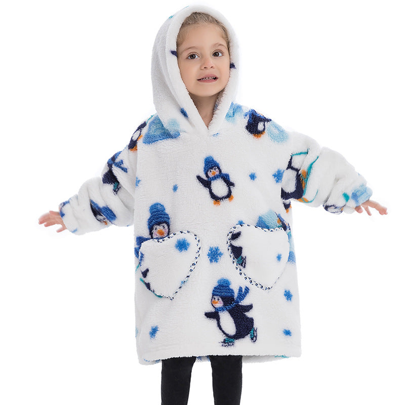 Kids Oversized Wearable Blanket Hoodie Sweatshirt – +20 Cute Designs Bomb Avocado