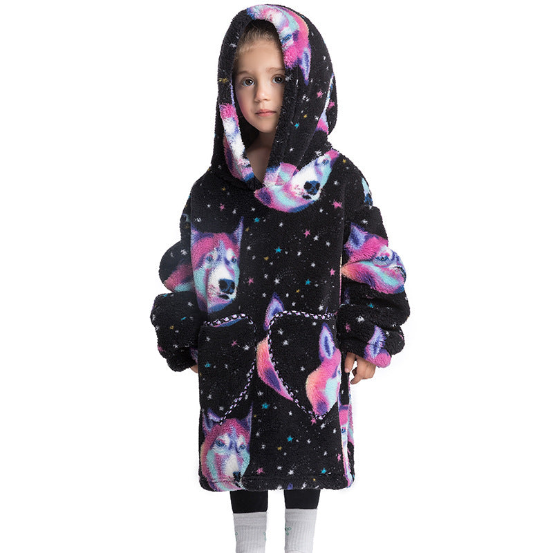 Kids Oversized Wearable Blanket Hoodie Sweatshirt – +20 Cute Designs Bomb Avocado
