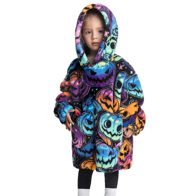 Kids Oversized Wearable Blanket Hoodie Sweatshirt – +20 Cute Designs Bomb Avocado