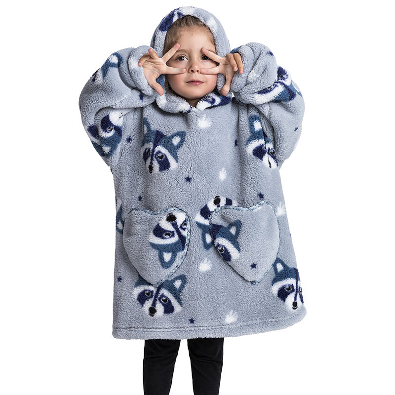 Kids Oversized Wearable Blanket Hoodie Sweatshirt – +20 Cute Designs Bomb Avocado