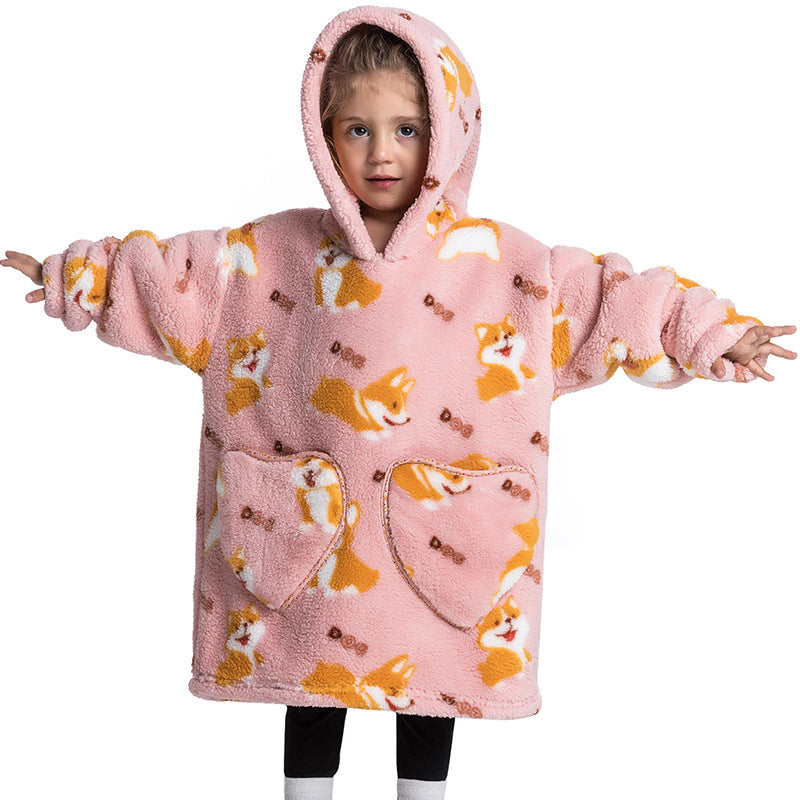 Kids Oversized Wearable Blanket Hoodie Sweatshirt – +20 Cute Designs Bomb Avocado