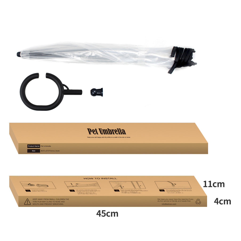 Transparent Pet Umbrella with C-Shaped Handle – Chicco Umbrella-C-Rope