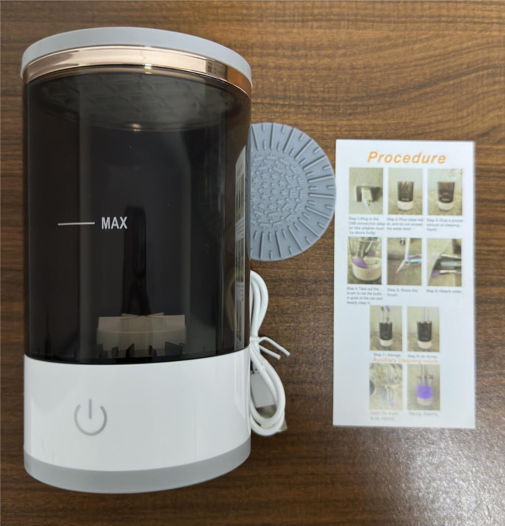 Electric Makeup Brush Cleaner & Dryer 2-in-1 – USB Auto Cleaning System 2025