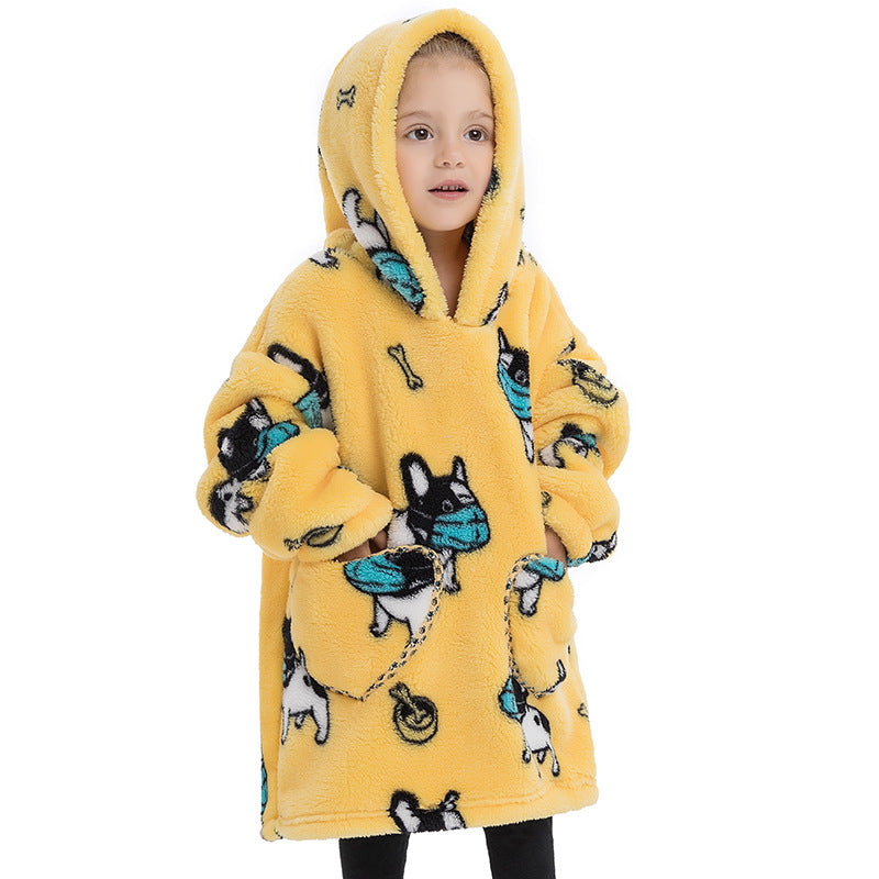 Kids Oversized Wearable Blanket Hoodie Sweatshirt – +20 Cute Designs Bomb Avocado