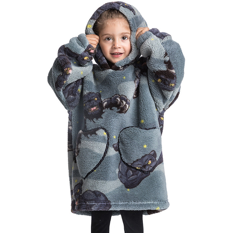 Kids Oversized Wearable Blanket Hoodie Sweatshirt – +20 Cute Designs Bomb Avocado