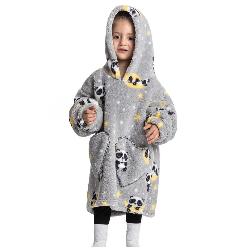 Kids Oversized Wearable Blanket Hoodie Sweatshirt – +20 Cute Designs Bomb Avocado