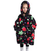 Kids Oversized Wearable Blanket Hoodie Sweatshirt – +20 Cute Designs Bomb Avocado