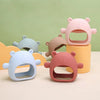 Bear-Shaped Silicone Baby Teether – Soothing Chew Toy for Teething Relief