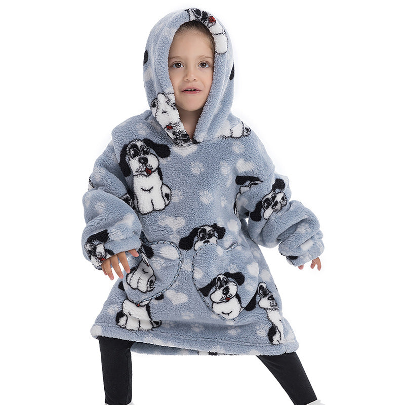 Kids Oversized Wearable Blanket Hoodie Sweatshirt – +20 Cute Designs Bomb Avocado