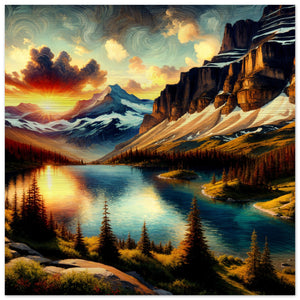 Brushed Aluminium Print of Bachsee | Canvas Pictures